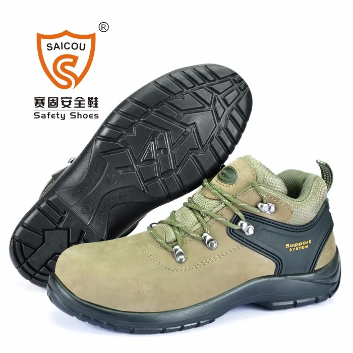 Men's 6" Breathable Safety Boots And Slip Resistant Steel Toe Leather