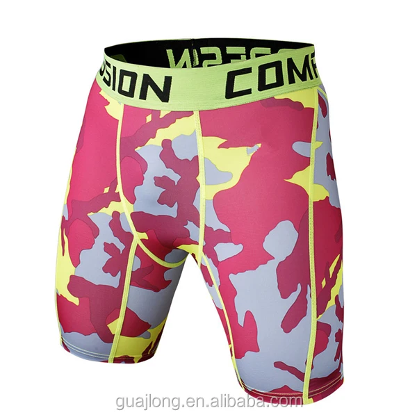 
Man sport tight shorts, camouflage printed sport shorts 