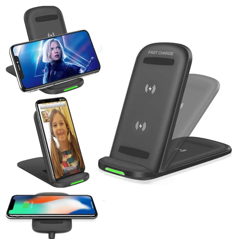 

Fast Wireless Charger, 7.5W Wireless Charger Compatible with iPhone Xs/XS Max/XR/X/8/8 Plus, 10W 5W Wireless Charger, Black