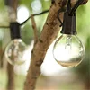 25 Feet G40 String Lights, Black Wire with 25 Clear Globe Bulbs
