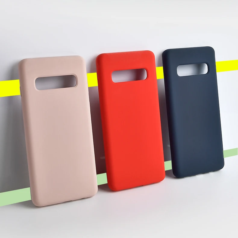 

Ultra Thin Soft Silicone Phone case For Samsung S10 Plus Liquid Silicone Case For Samsung Galaxy S9/S8/S10 Plus