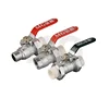 OEM male and female threaded ball joint valve red handle ball valve
