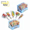 Halal Colored Rainbow Pop Lollipop Brands Display Box Packing Sweets Candy Swirl Lollipops