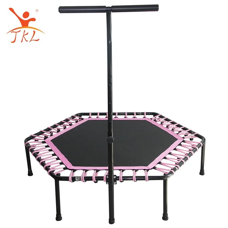 128cm Mesh Fabric Hexagon Fitness Trampoline With T Bar Buy Fitness