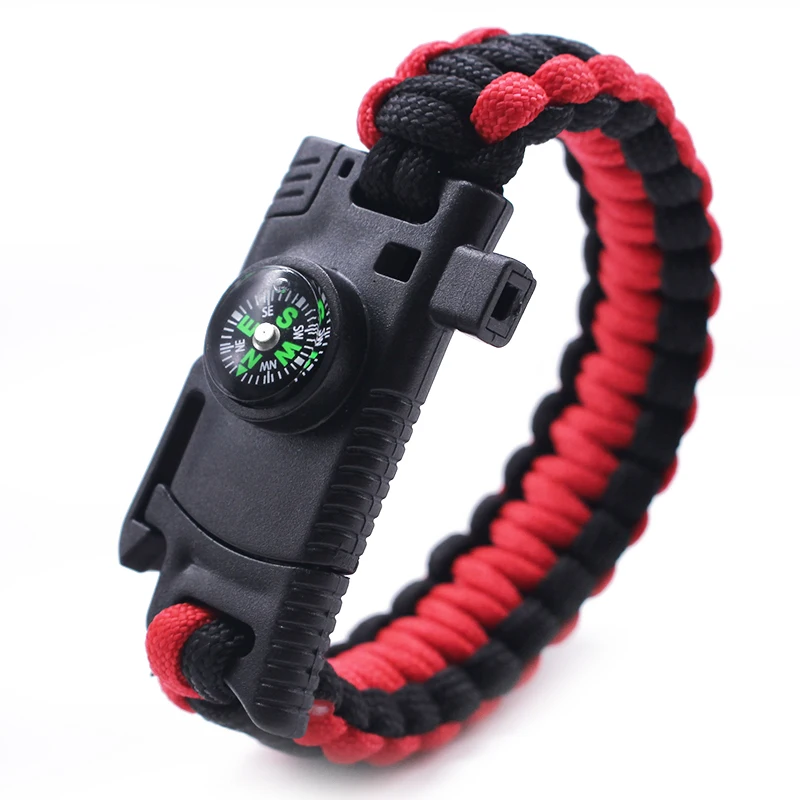 

Outdoor Survival Gear Climbing Tactical Bushcraft Paracord Bracelet with Knife, Different colors for options