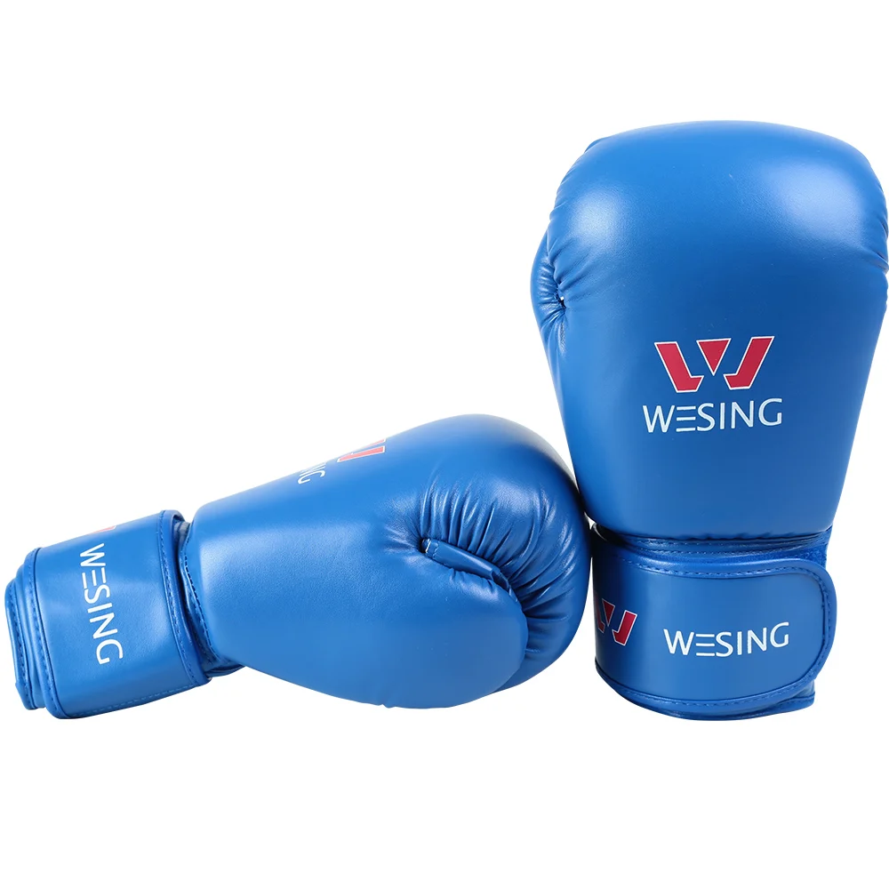 

6oz Wesing kids sanda gloves kids PU leather boxing glove with blue red color, Red/black/blue