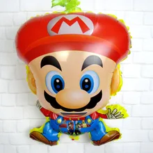 Lowest price 10pcs/lot 60*44cm Super Mario foil Balloons Mario baloon Kids Party toy Decoration Supplies