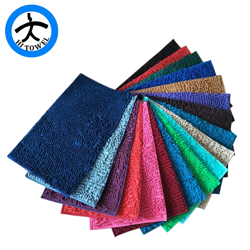 

wholesale 2019 cheap hotel bathroom Non-slip thick chenille bath mat, Multiple colors