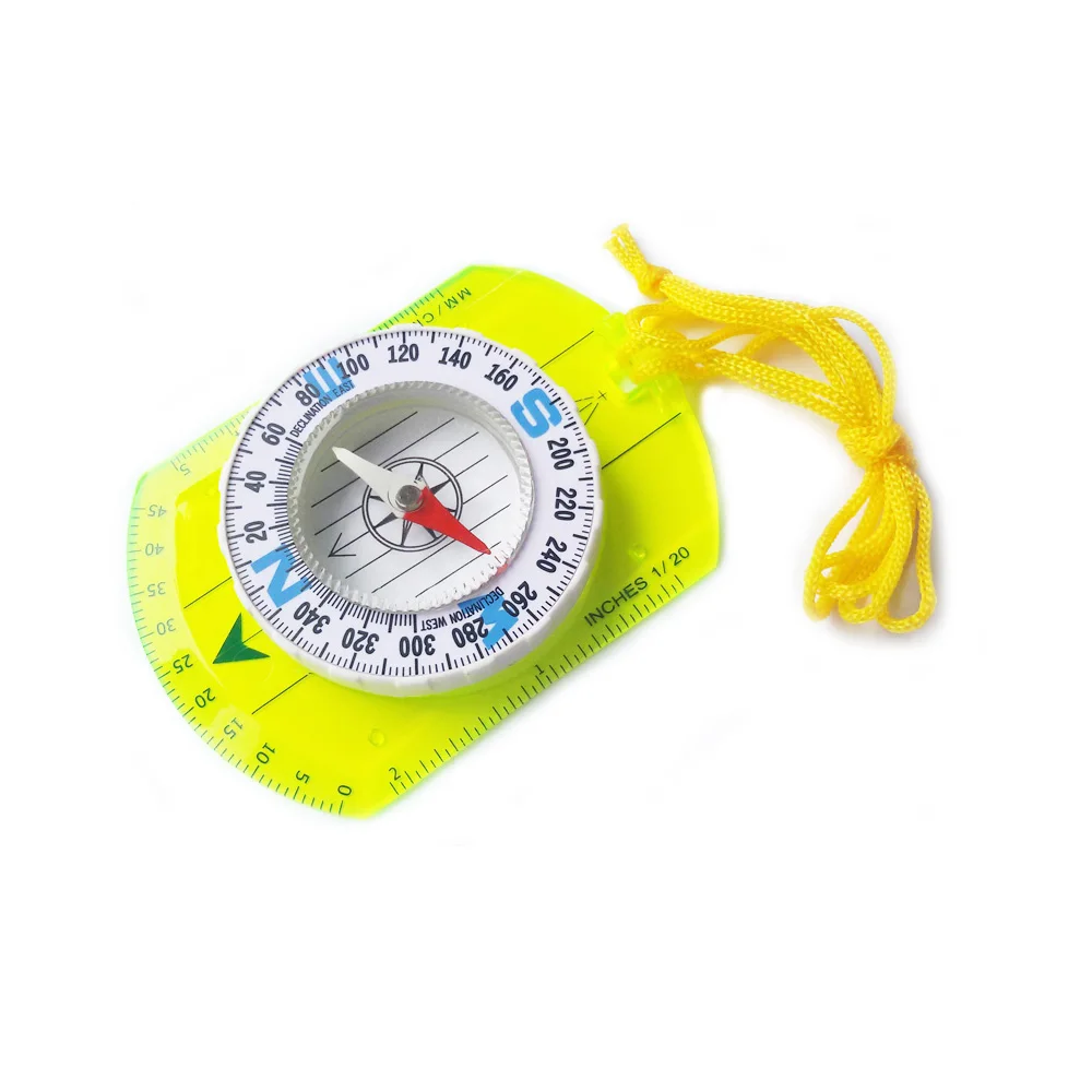 
promotional camping plastic map compass with mirror 