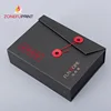 Old Style Packing Paper Box Rigid Package With Metal Button And Lining