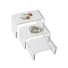 Top Quality Customized Colors Jewelry Showcase Small Display Cabinet Stand Rack Tray Acrylic Cube Jewelry Display Riser