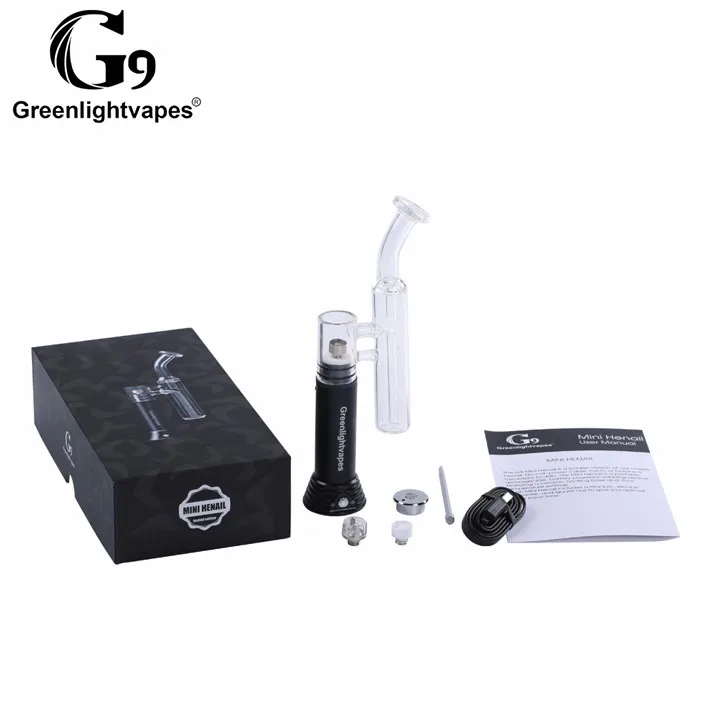

1111 Brand new G9 mini henail enail dab vaporizer pen with solar heater for dry herb/wax vaping and removable heating base