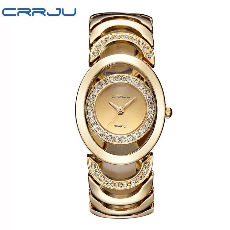 

CRRJU 2201 Fashion Hot Selling Ladies Bracelet High Quality Diamond Quartz Waterproof Watch Clock Relogio, 4 colors