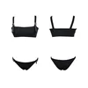 Fashionable Sexy Metal Swimsuit Sexy Brazilian Micro Thong Bikini Swimwear Two-Piece G-String Bikini