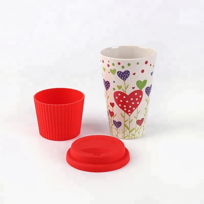 
Customized Natural Eco-Friendly Bamboo Fiber Coffee Cup 