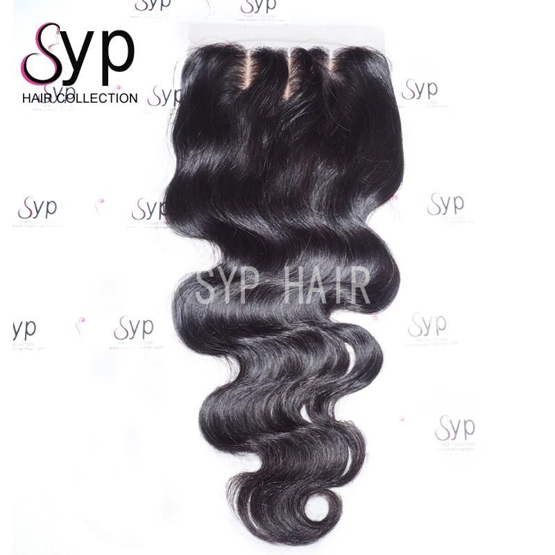 

3 Part Silk Base 5x5 Top Lace Closure Pieces 8 inch Peruvian Hair Extensions