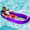 Hot sale Inflatable Eggplant Floating Lounge, inflatable floating swimming float pool for adult Swimming Ring Summer Water Toys