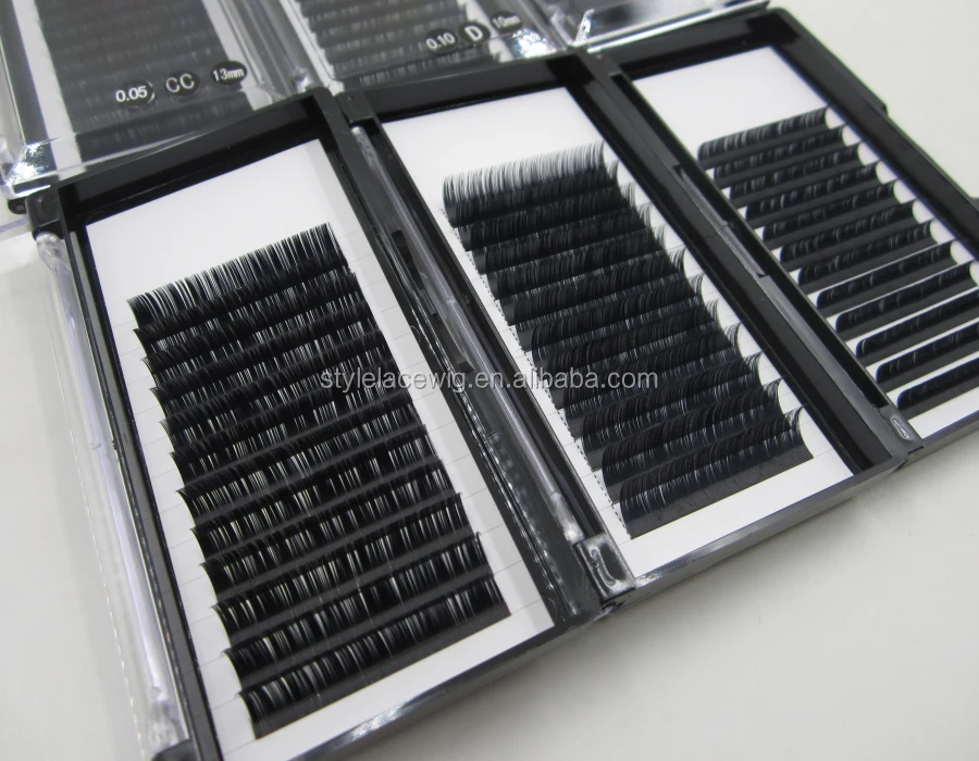High quality flat lashes ellipse flat eyelash extensions lash in 0.15,0.20thickness, 8-16mm, J B C D LC