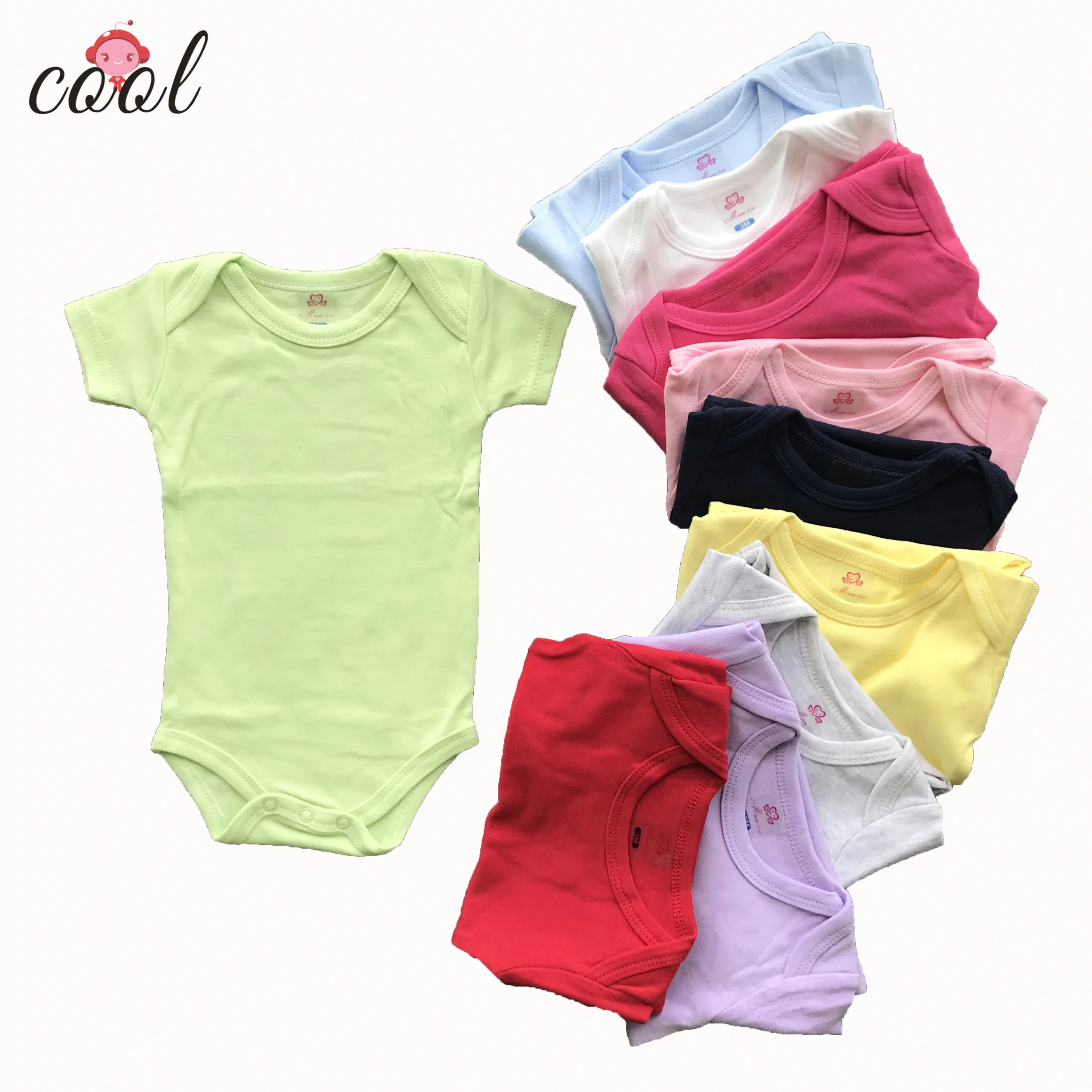 

wholesale 0-12 months baby clothes romper short sleeve blank baby romper new born