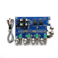 

Taidacent Power Supply Dual Channel Audio Amplifier Board 4 Way Adjustment HiFi NE5532 Tone Amplifier Board Preamplifier