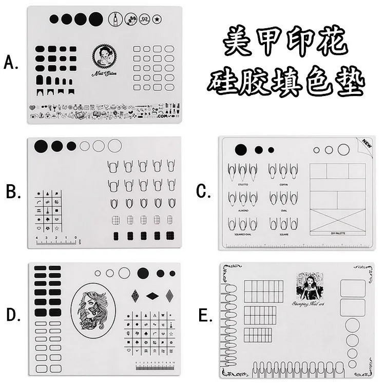 

custom logo silicone nail mat