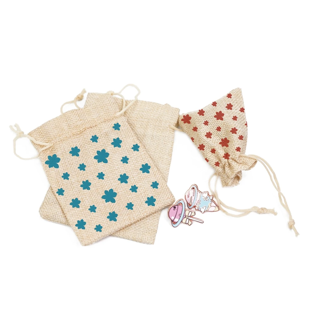 

custom linen muslin drawstring bag for gift pouch bag with logo, White, black, blue, pink, nature etc.