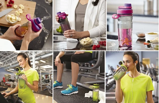 large plastic shaker protein powder shaker bottle with ball