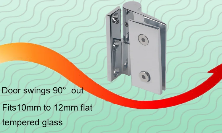 glas black and silver adjustable exterior l-shape magnetic door hinges