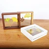 Door to door shipment 8x10 inch Natural Wood Color Double Sided Glass Picture Frame