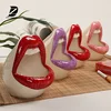 Ceramic Christmas craft lipstick ashtray mouth ashtray