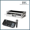 DJ mixer case for dj in a practical set with dynamic microphone in RK
