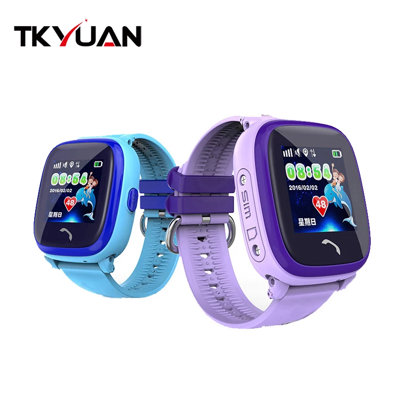 

Popular Shenzhen Intelligent Watch Kids Smart Watch DF25 Waterproof Smartwatch with SOS GPS function, Blue;pink;purple