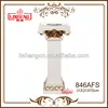 Indoor white and gold resin decorative roman column antique carved wooden pillar