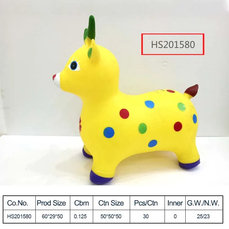 HS201580, Huwsin Toys, Deer bouncy hopper  farm animal inflatable ride-on toy, Educational toy