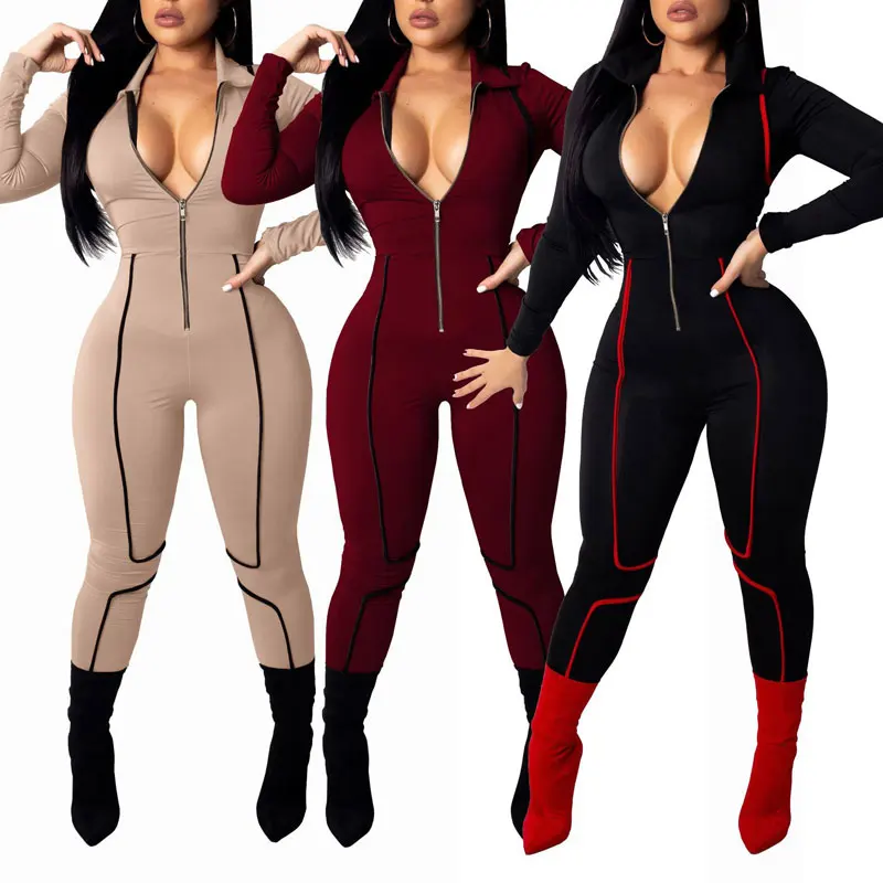 

81212-MX60 casual plus size 3 colors zipper romper women