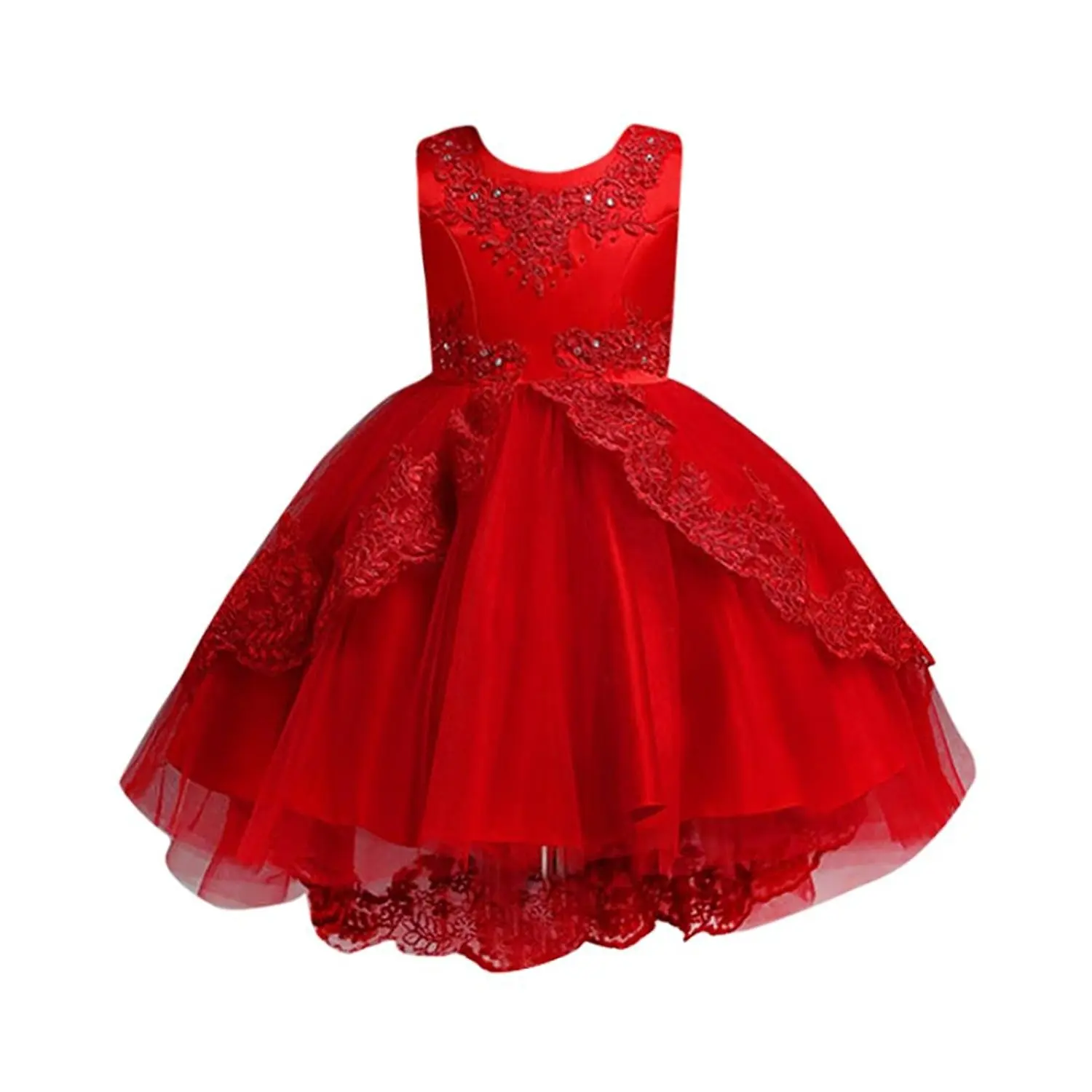 GoodLock Baby Girls Fashion Tulle Dresses Toddler Kids Floral Princess Party Strap Casual Dress Clothes Hot! TM