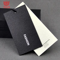 

Custom Luxury Black Cardboard Paper Hangtag for Garments Accessories