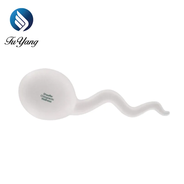 Order). promotional toy print logo custom PU foam Sperm Stress Reliever. 