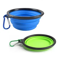 

350 ml Bpa Free Food Grade Collapsible Silicone Foldable Pet Dog Bowl For Travel Water