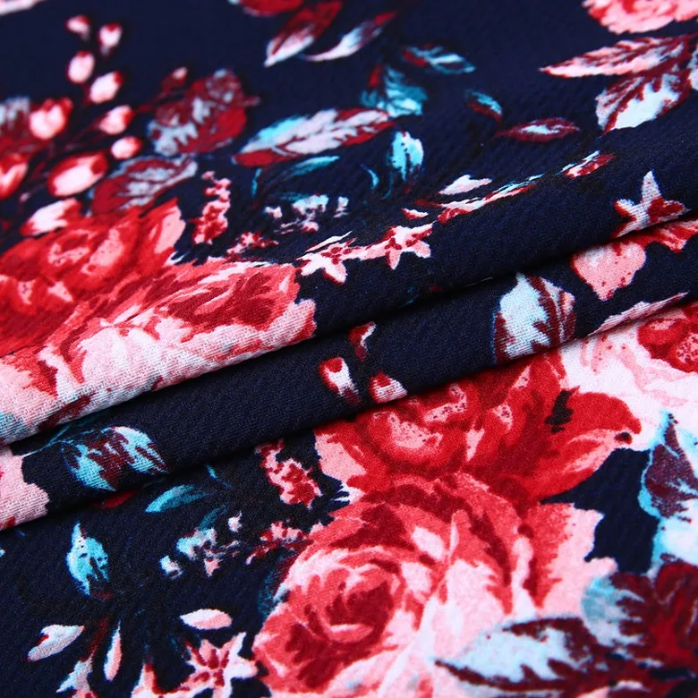
China supplier knitting rice jersey fabric polyester printed fabric 200gsm 