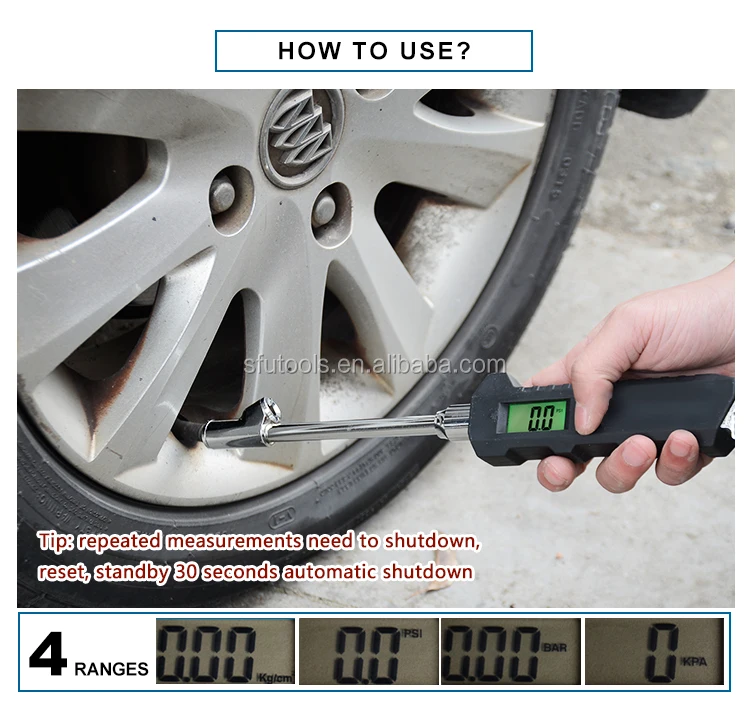 Sfutools Digital Tire Pressure Gauge,200 Psi Tire Pressure Monitoring