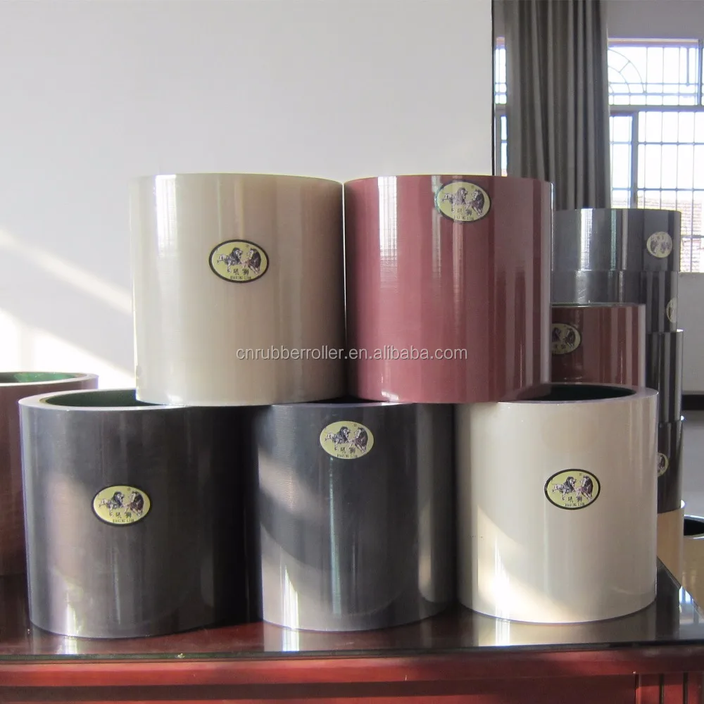 
Hot Sale 10 inch amber color PU aluminum drum milling rice rubber roller 