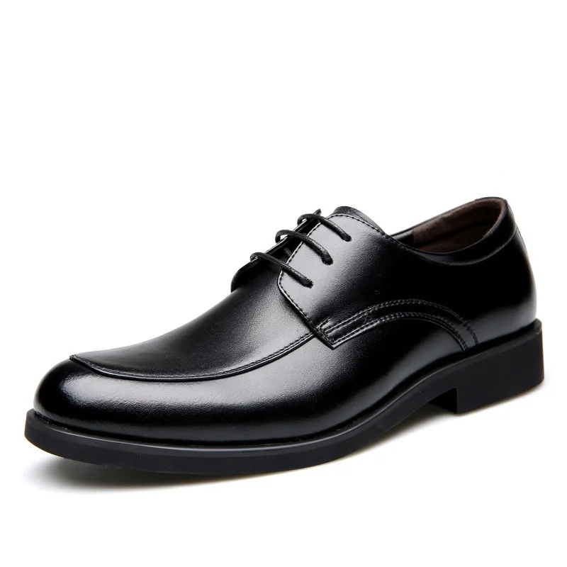 

2019 New Arrival Classic Genuine Leather Oxfords Business Dress Shoes Men, Black, brown