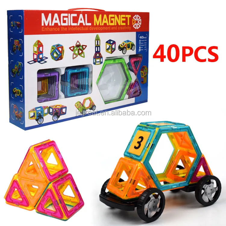 Details about   40 pcs DIY 4D Multicolour Magnetic Blocks Construction Building Children Toy US 