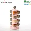 H389 Cover a small area 8 jars plastic spice rack jars set spice containers