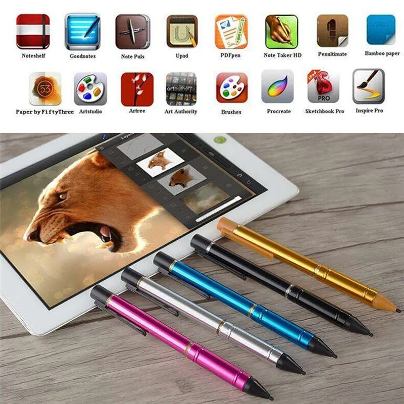 Good quality 2.3mm Nib diameter Active Capacitive Screen Pen with USB charging touch screen stylus pen for Ipad sangsum Iphone