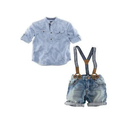 

Children Wholesale Manufacturer Direct Selling 2 pcs Boys Cotton Set Boysetbd-dk, Blue