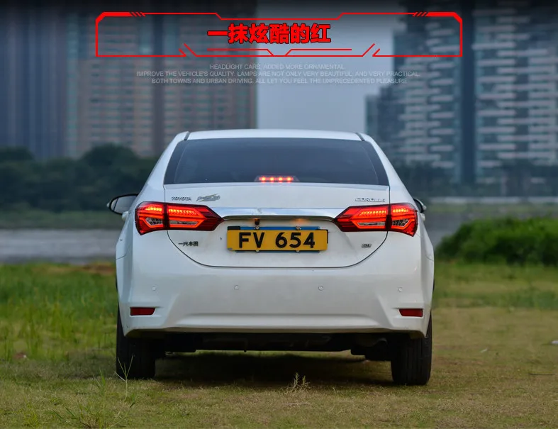 China VLAND for Car Tail light for Corolla LED Taillight for 2014 2015 2016 2017 for Corolla rear lamp with Smoke/Red wholesale