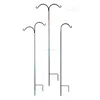 Double Shepherd Hook, 92 Inch, 3/5 Inch Thick Single Piece Heavy Duty Steel Hooks For Hanging Solar Lights, Bird Feeders