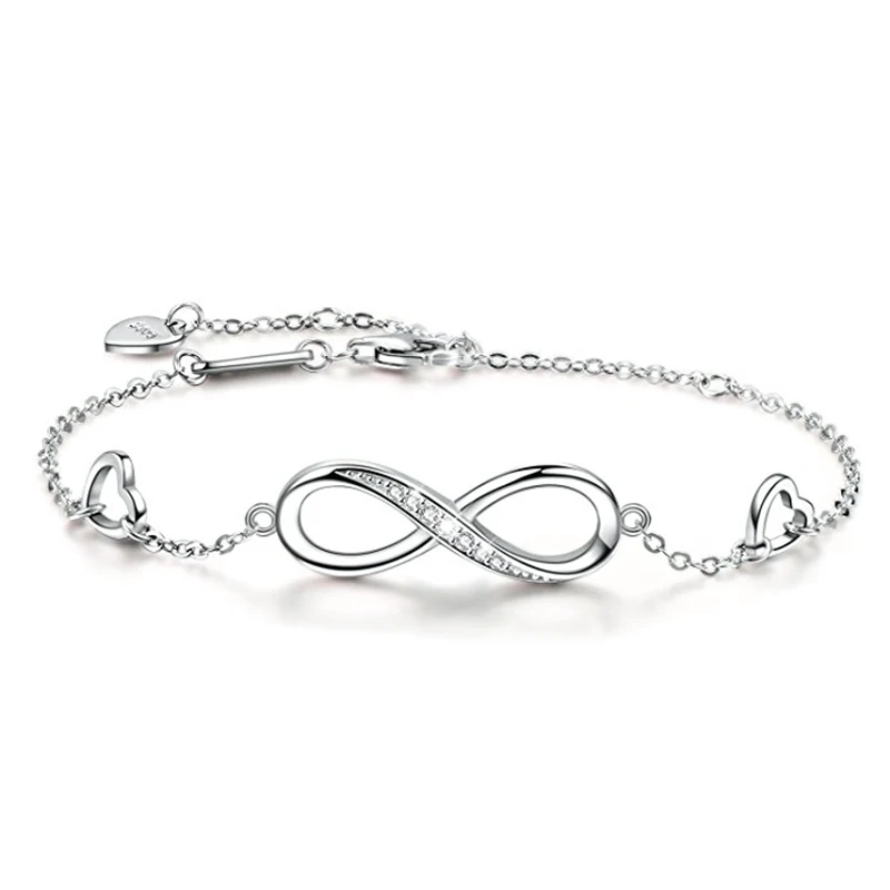 

ATHENAA Women Infinity Love jewelry 925 Sterling Silver Adjustable Charm Bracelet For Women or Girls Mother's Day Gifts